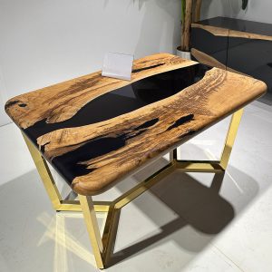 [BSS202] Square Black Walnut Solid color Epoxy Dining Table
