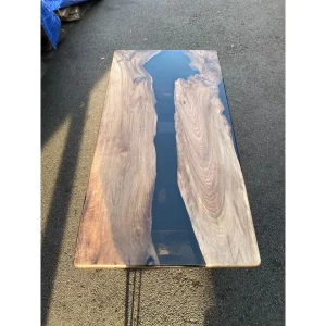 [OST116] Olive wood Gray Transparent Epoxy Table